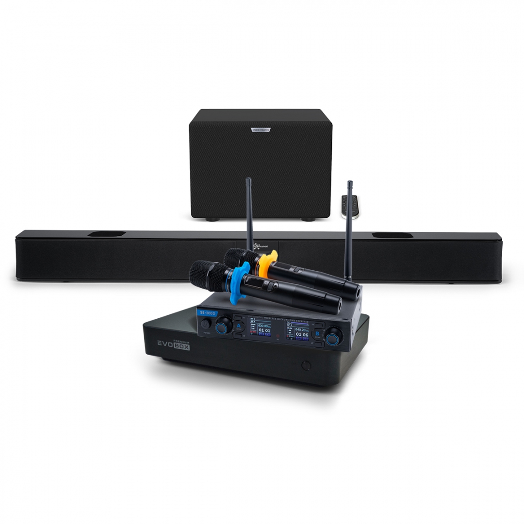 Hi-End караоке-система EVOBOX Premium + EvoSoundBar (саундбар с караоке) в Кинеле
