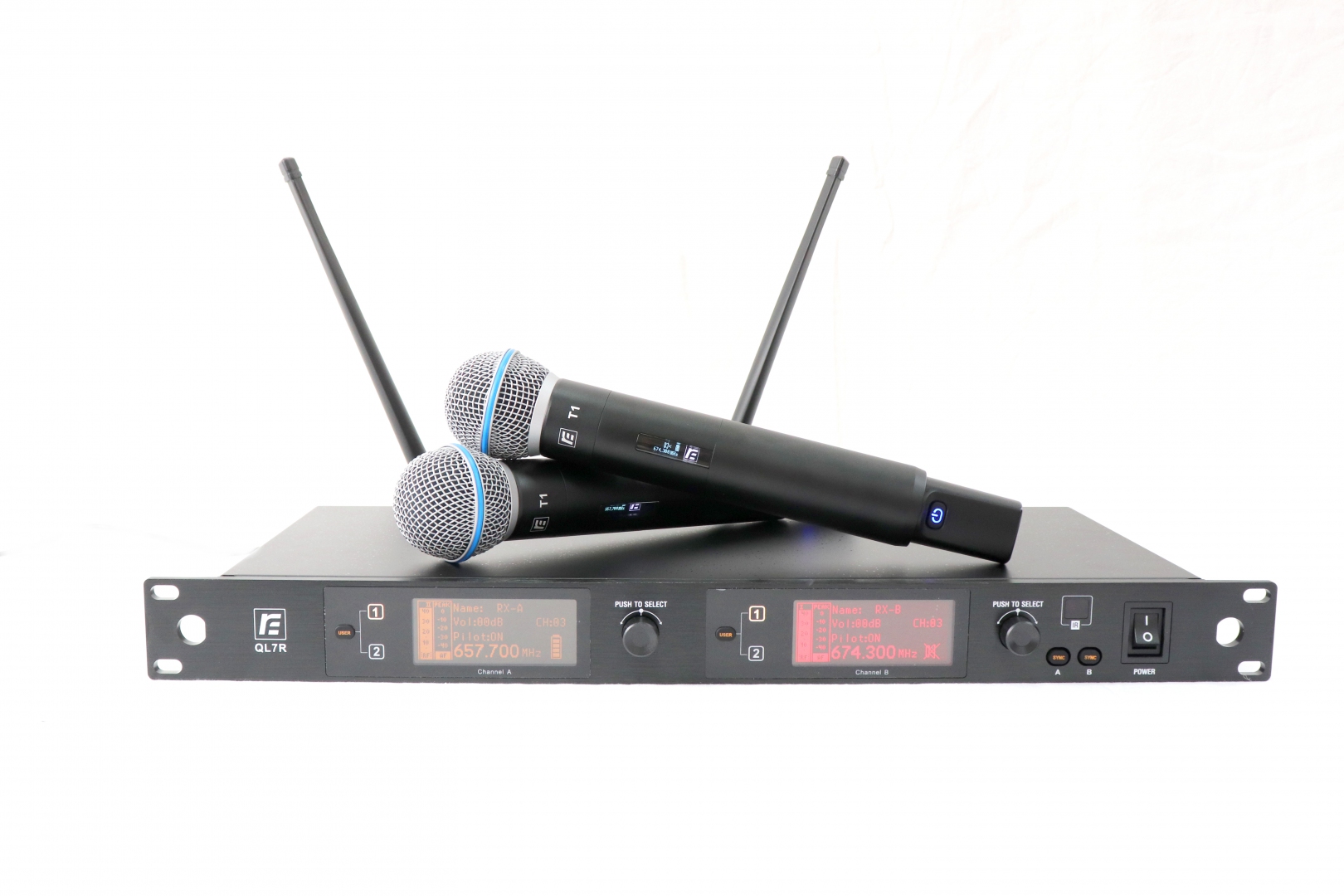 RFIntell QL7R/T1-A 651,800-683,400 МГц 2-канальная радиосистема с 2-мя ручными микрофонами в Кинеле