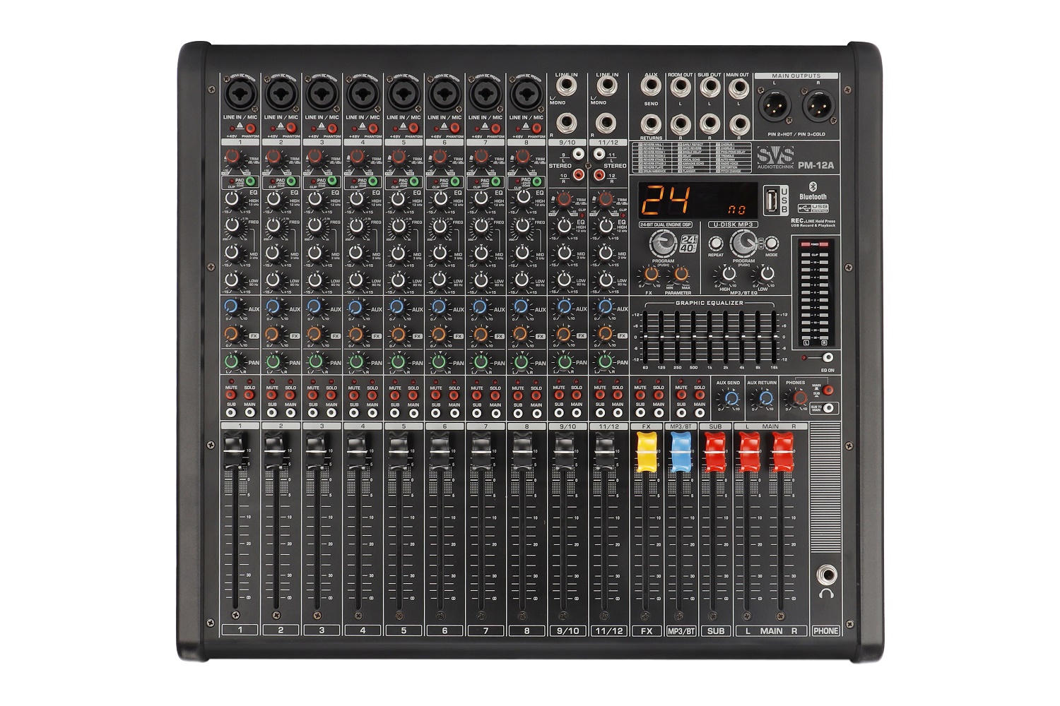 SVS Audiotechnik mixers PM-12A Активный аналоговый микшерный пульт, 12-канальный в Кинеле